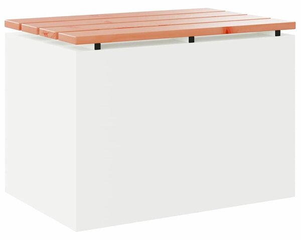 VidaXL Kerti pad Fehér 60 x 40 x 43 cm Acél