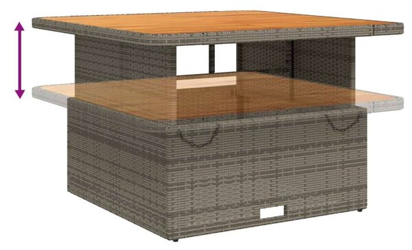 VidaXL Polyrattan Kerti Ülőgarnitúra - 3 részes - Szürke