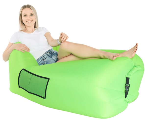 Felfújható babzsák/lazy bag, zöld, LEBAG