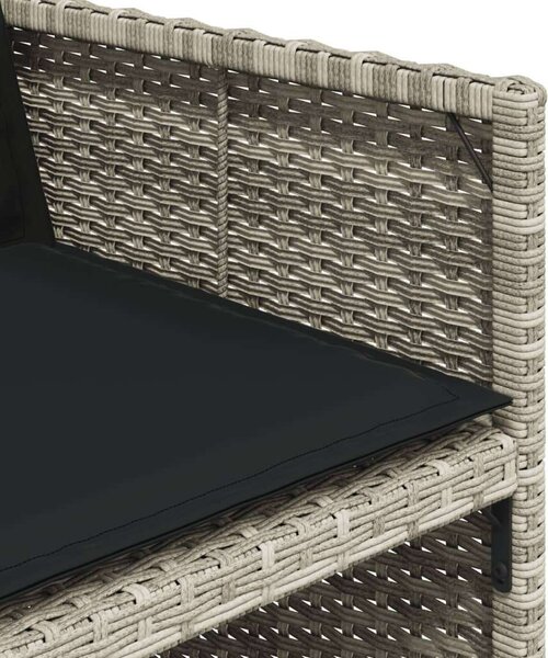 VidaXL Polyrattan Kerti Étkezőgarnitúra - 13 részes - Szürke