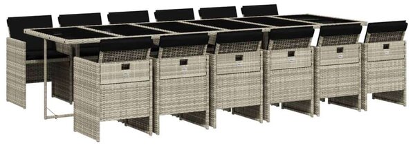 VidaXL Polyrattan Kerti Étkezőgarnitúra - 13 részes