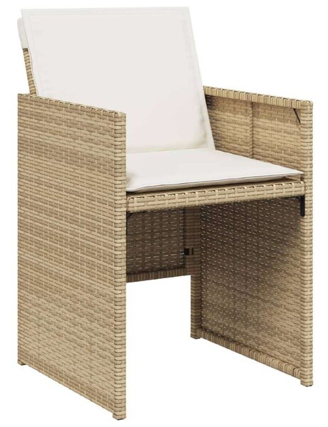 VidaXL Polyrattan Kerti Étkezőgarnitúra - 13 részes - Bézs