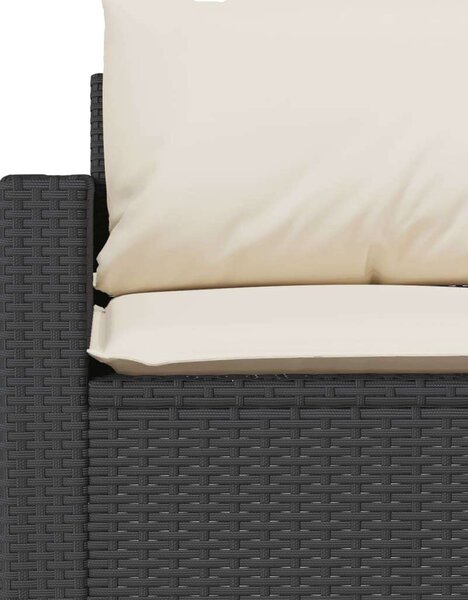VidaXL Kertbútor Szett - 2 részes Polyrattan Étkezőgarnitúra - Fekete