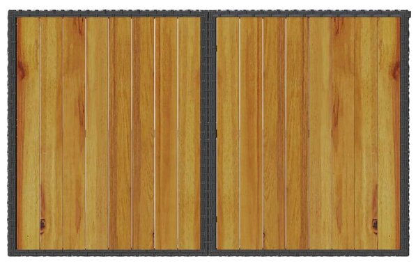 VidaXL Kertbútor Szett - 2 részes Polyrattan Étkezőgarnitúra - Fekete