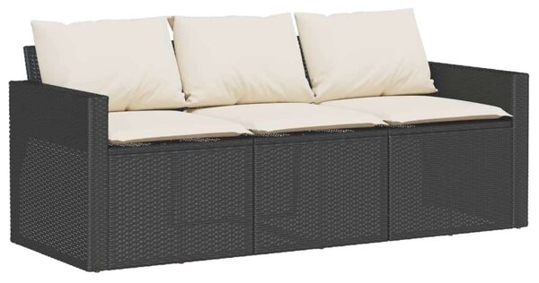 VidaXL Kertbútor Szett - 2 részes Polyrattan Étkezőgarnitúra - Fekete