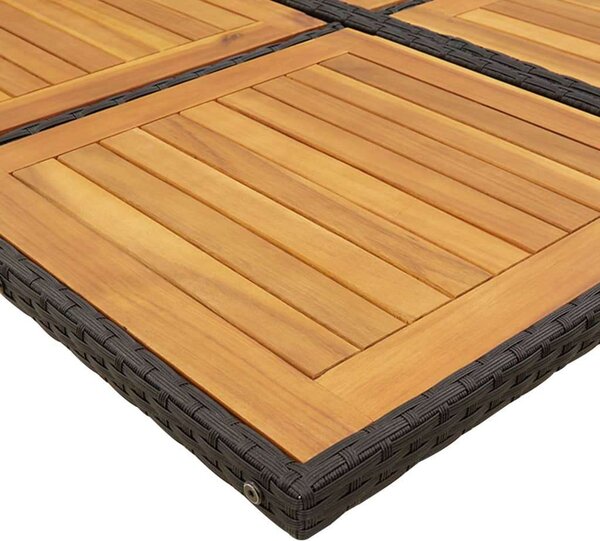 VidaXL 15 Fős Kerti Étkezőgarnitúra - Polyrattan - Fekete