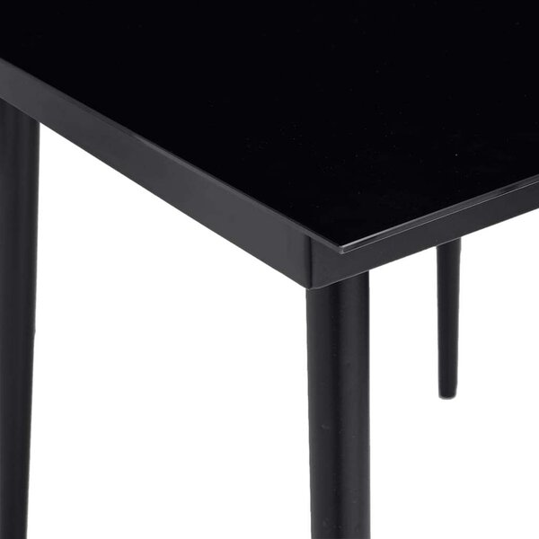 VidaXL Polyrattan Kerti Étkezőgarnitúra - 5 részes - Fekete
