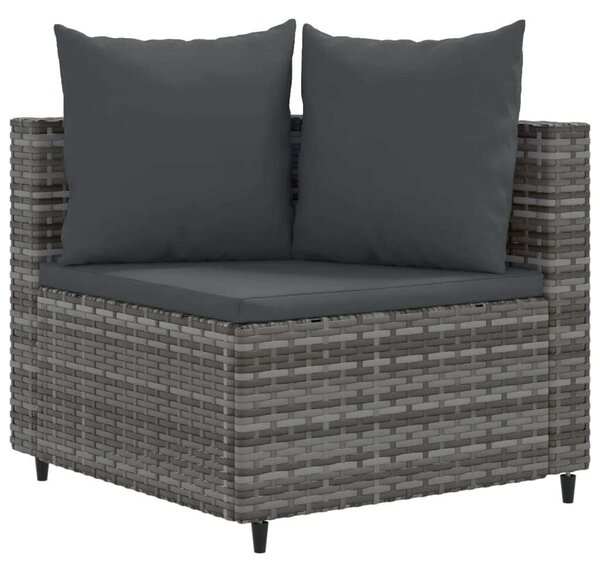 VidaXL Polyrattan Kerti Ülőgarnitúra - 7 részes, Szürke