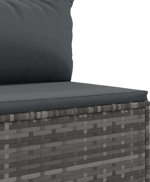 VidaXL Polyrattan Kerti Ülőgarnitúra - 7 részes, Szürke