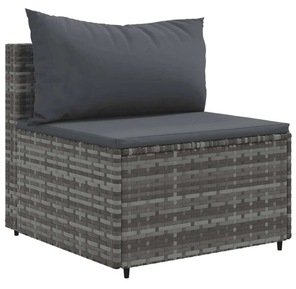 VidaXL Polyrattan Kerti Ülőgarnitúra - 7 részes, Szürke