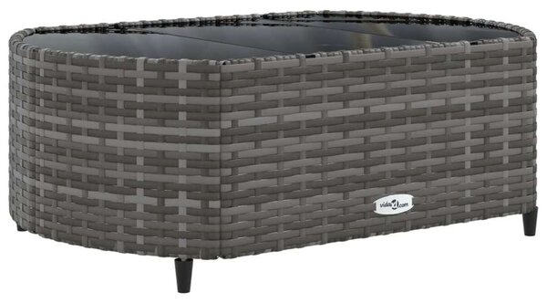 VidaXL Polyrattan Kerti Ülőgarnitúra - 7 részes, Szürke