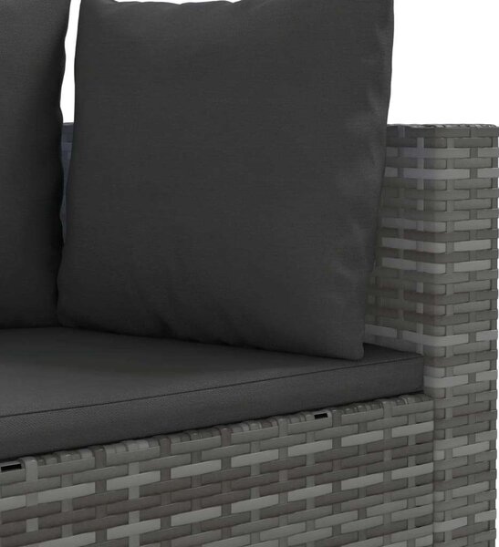 VidaXL Polyrattan Kerti Ülőgarnitúra - 7 részes, Szürke