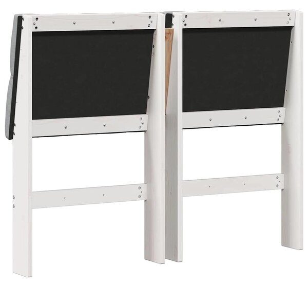 VidaXL Kárpitozott fejtámla Világosszürke 120 cm Tömör fenyőfa