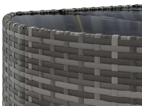 VidaXL Polyrattan Kerti Ülőgarnitúra - 8 részes - Szürke