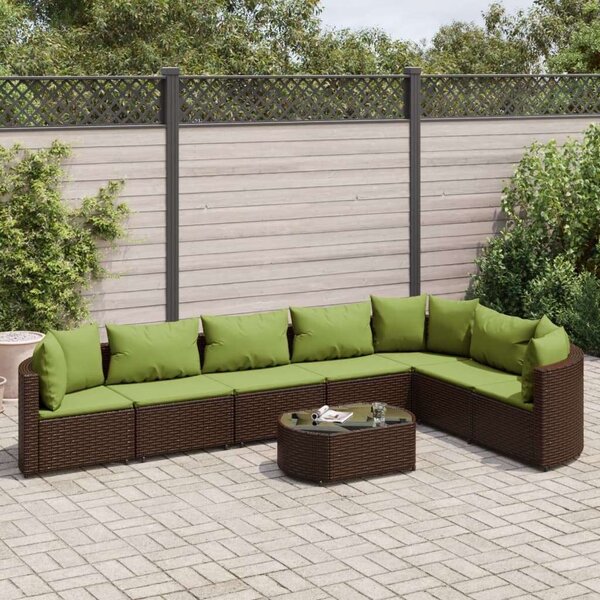 VidaXL Polyrattan Kerti Ülőgarnitúra - 8 részes