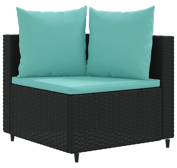 VidaXL Polyrattan Kerti Ülőgarnitúra - 3 részes - Fekete