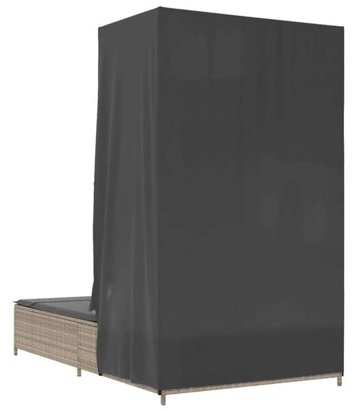 VidaXL Dupla Napozóágy - Polyrattan - 197cm