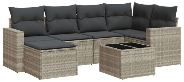 VidaXL Polyrattan Kerti Ülőgarnitúra - 7 részes
