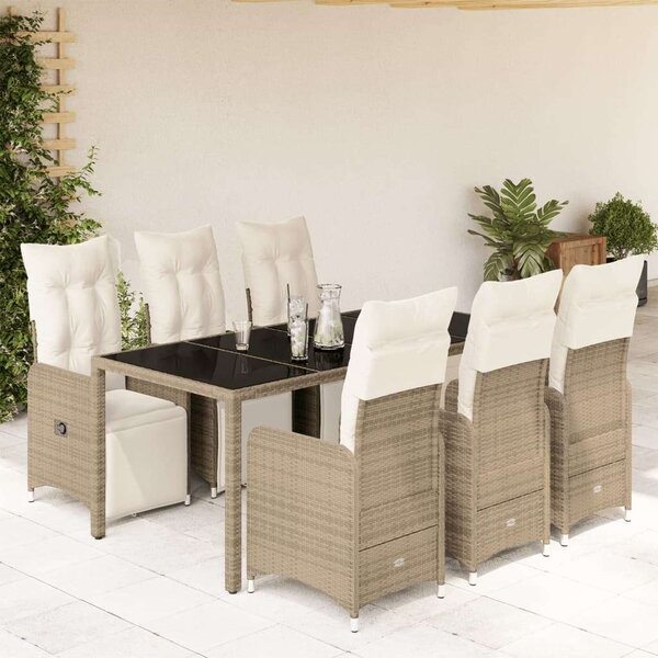 VidaXL Polyrattan Kerti Bútorgarnitúra - 7 Fős