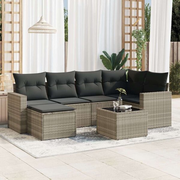 VidaXL Polyrattan Kerti Ülőgarnitúra - 7 részes
