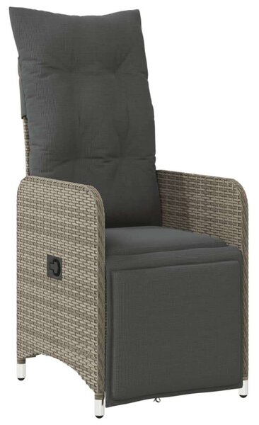 VidaXL Polyrattan Kerti Bútor - 11 részes Bisztrókészlet - Szürke
