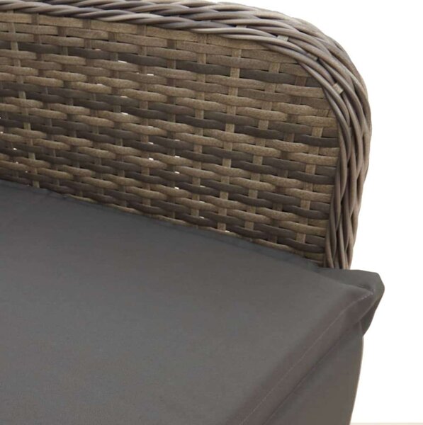 VidaXL Polyrattan Kerti Bútor - 11 részes Bisztrókészlet - Szürke