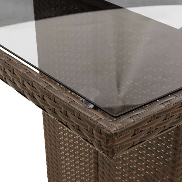 VidaXL Polyrattan Kerti Bútor - 8 Személyes Bisztrókészlet - Barna