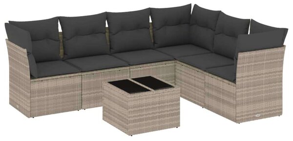 VidaXL Polyrattan Kerti Ülőgarnitúra - 7 részes