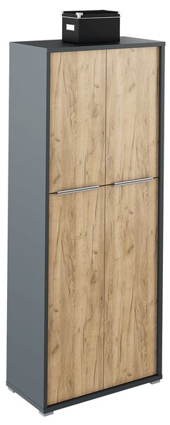 Polc szekrény, grafit/tölgyfa artisan, RIOMA NEW TYP 07