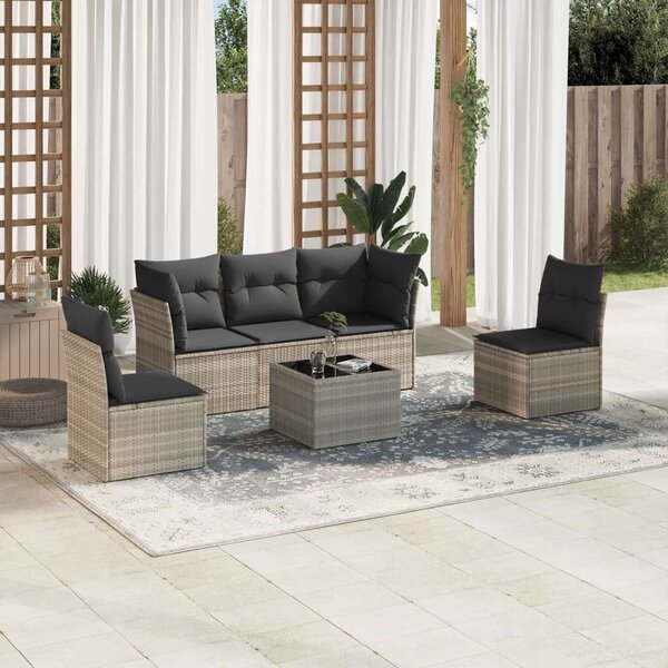 VidaXL Polyrattan Kerti Ülőgarnitúra - 6 Fős
