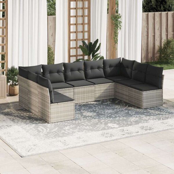 VidaXL Polyrattan Kerti Ülőgarnitúra - 9 részes