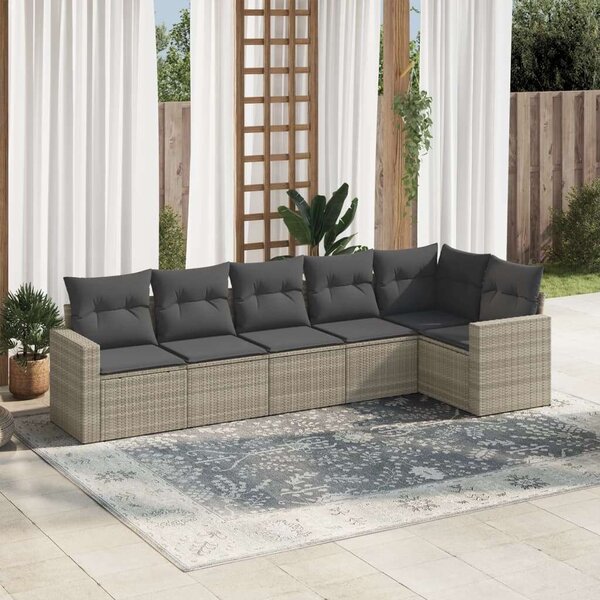 VidaXL Polyrattan Kerti Ülőgarnitúra - 6 részes