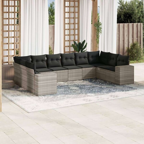 VidaXL Polyrattan Kerti Ülőgarnitúra - 10 részes