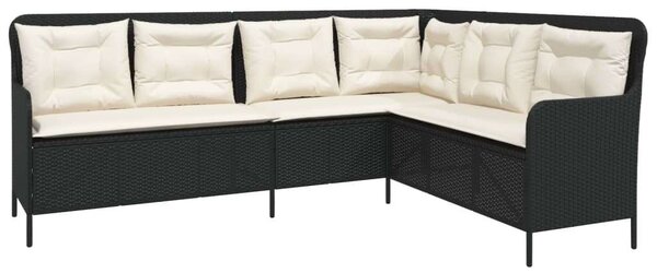 VidaXL Polyrattan Kerti Ülőgarnitúra - Fekete - 2 részes