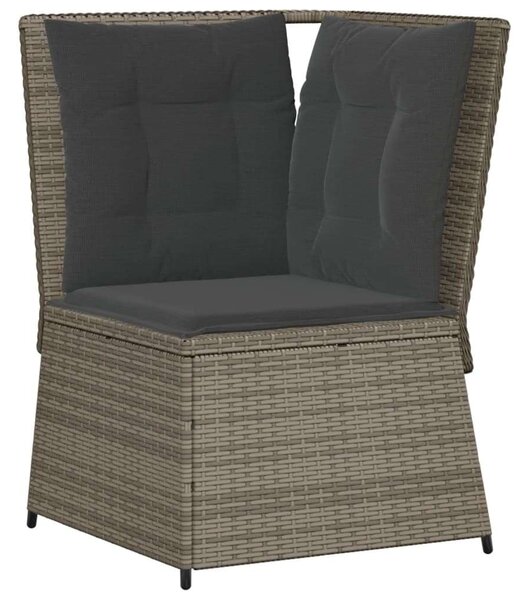 VidaXL Polyrattan Kerti Ülőgarnitúra - 4 részes - Szürke
