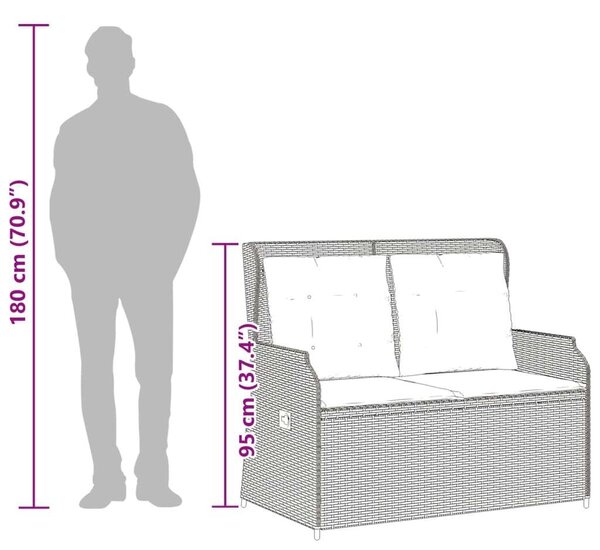 VidaXL Polyrattan Kerti Ülőgarnitúra - 3 részes - Szürke