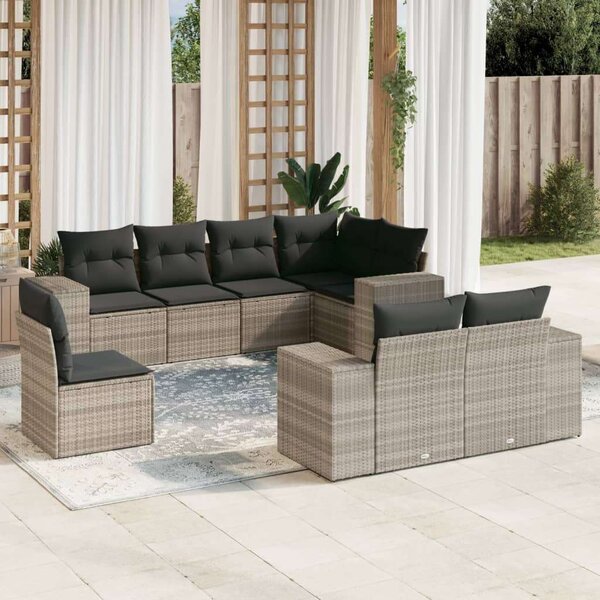 VidaXL Polyrattan Kerti Ülőgarnitúra - 8 részes