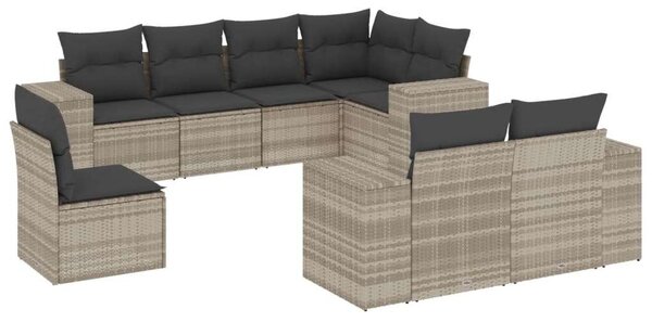 VidaXL Polyrattan Kerti Ülőgarnitúra - 8 részes