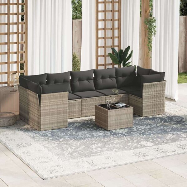 VidaXL Polyrattan Kerti Ülőgarnitúra - 8 részes
