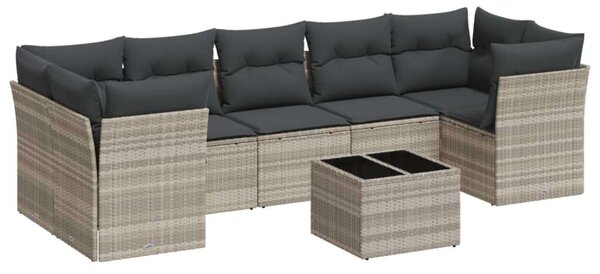 VidaXL Polyrattan Kerti Ülőgarnitúra - 8 részes