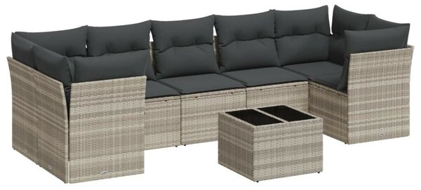 VidaXL Polyrattan Kerti Ülőgarnitúra - 8 részes