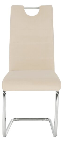 Étkezőszék, bézs Dulux Velvet szövet/világos varrás, ABIRA NEW