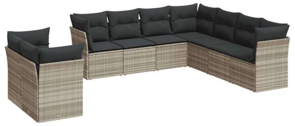 VidaXL Polyrattan Kerti Ülőgarnitúra - 9 részes