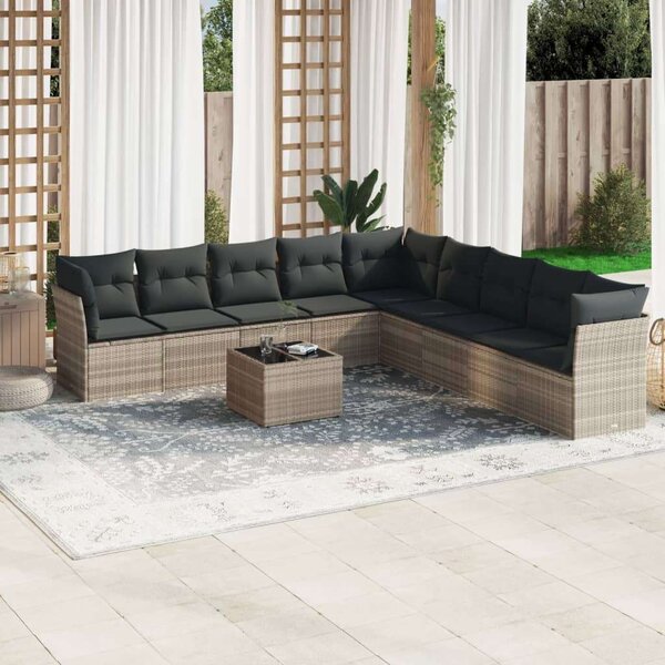 VidaXL Polyrattan Kerti Ülőgarnitúra - 10 részes