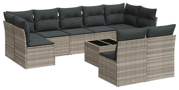 VidaXL Polyrattan Kerti Ülőgarnitúra - 10 részes