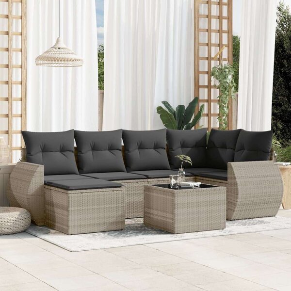 VidaXL Polyrattan Kerti Ülőgarnitúra - 7 részes