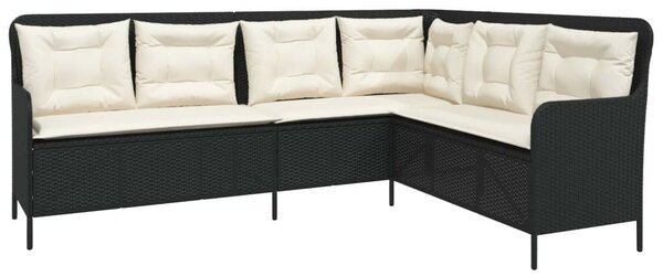 VidaXL Polyrattan Kerti Ülőgarnitúra - Fekete - 2 részes