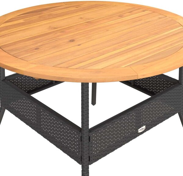 VidaXL Polyrattan Kerti Ülőgarnitúra - Fekete - 2 részes