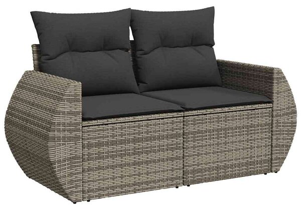 VidaXL Polyrattan Kerti Ülőgarnitúra - 9 részes - Szürke