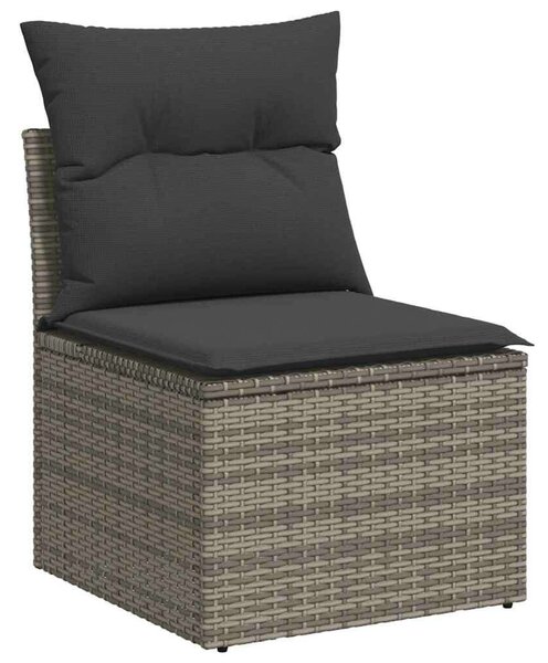 VidaXL Polyrattan Kerti Ülőgarnitúra - 6 részes - Szürke
